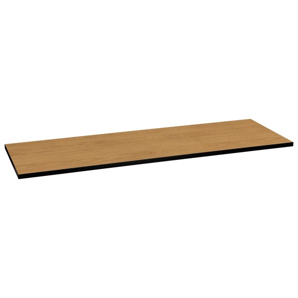 Hon Rectangle Table Top, 72" X 24" X 1.13", Harvest/Black Top, High-Pressure Laminate HMT2472G.N.C.P